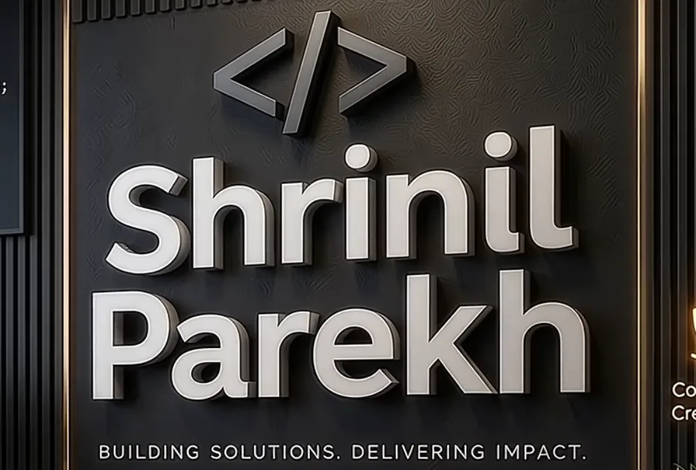 Shrinil Parekh studio signage